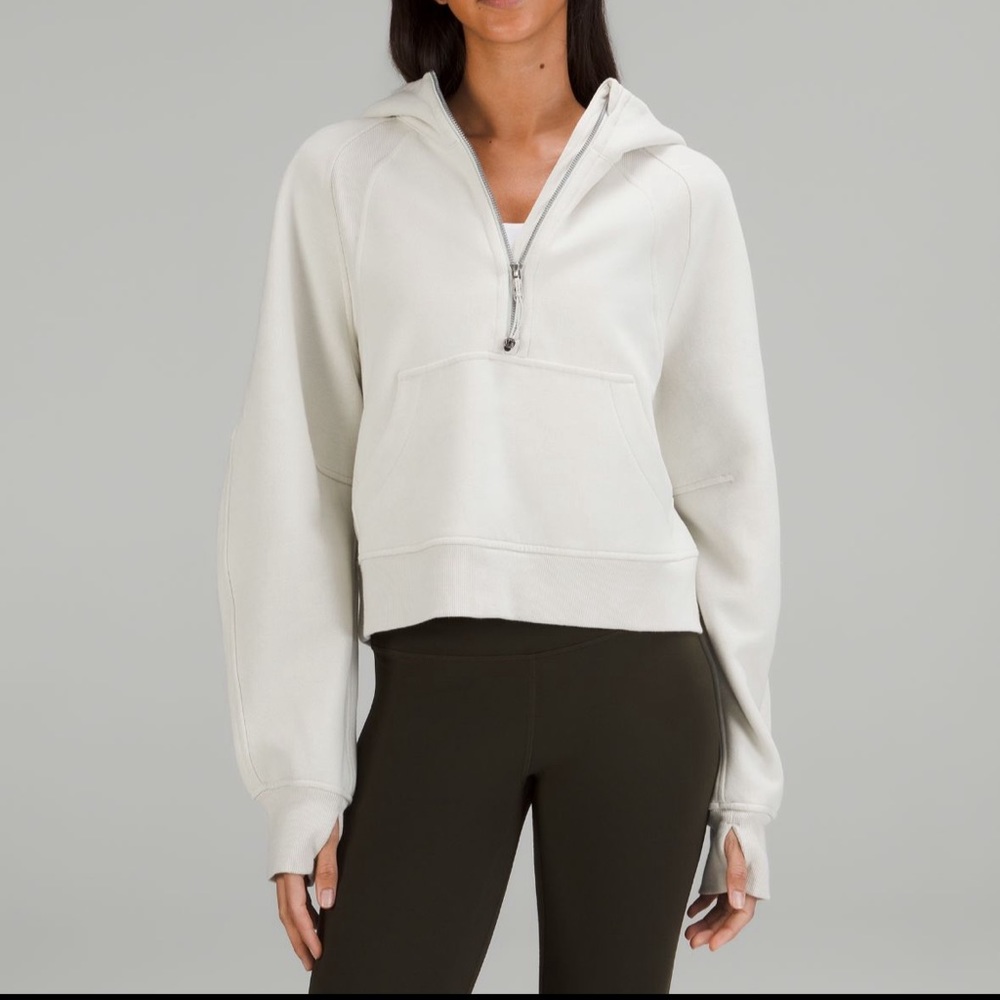 Lululemon Scuba Oversized Half Zip hoodie in Bone xs/s